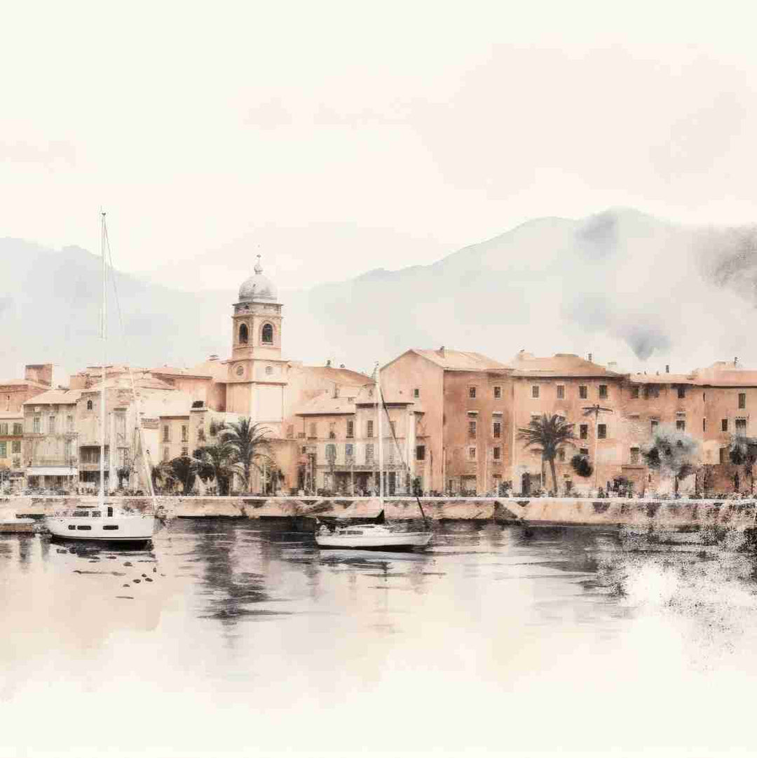 Un port en Corse - Illulart: Papier peint panoramique