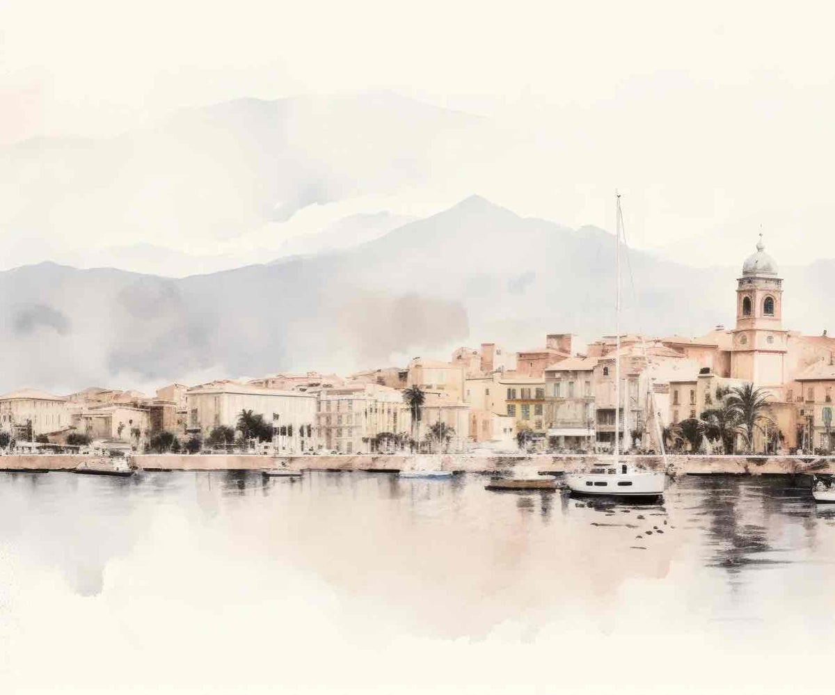 Un port en Corse - Illulart: Papier peint panoramique