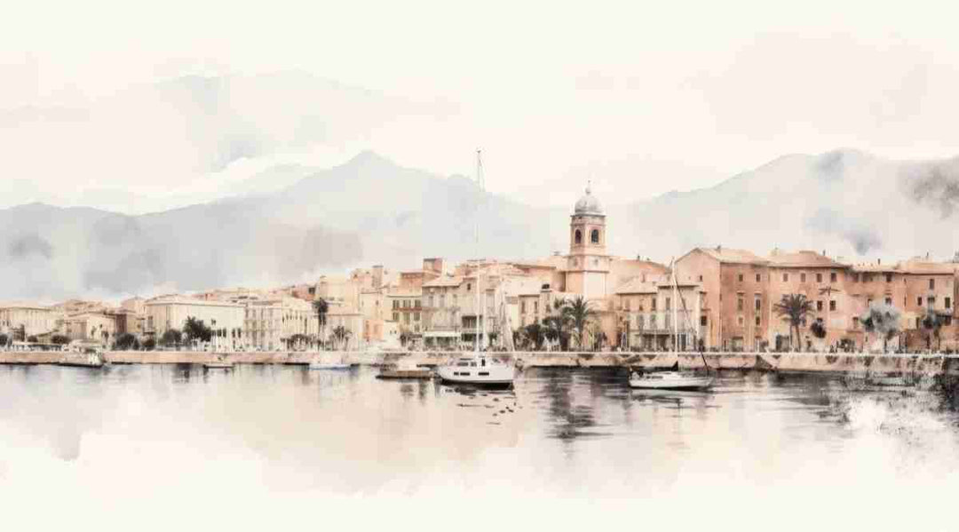 Un port en Corse - Illulart: Papier peint panoramique