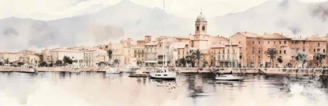 Un port en Corse - Illulart: Papier peint panoramique