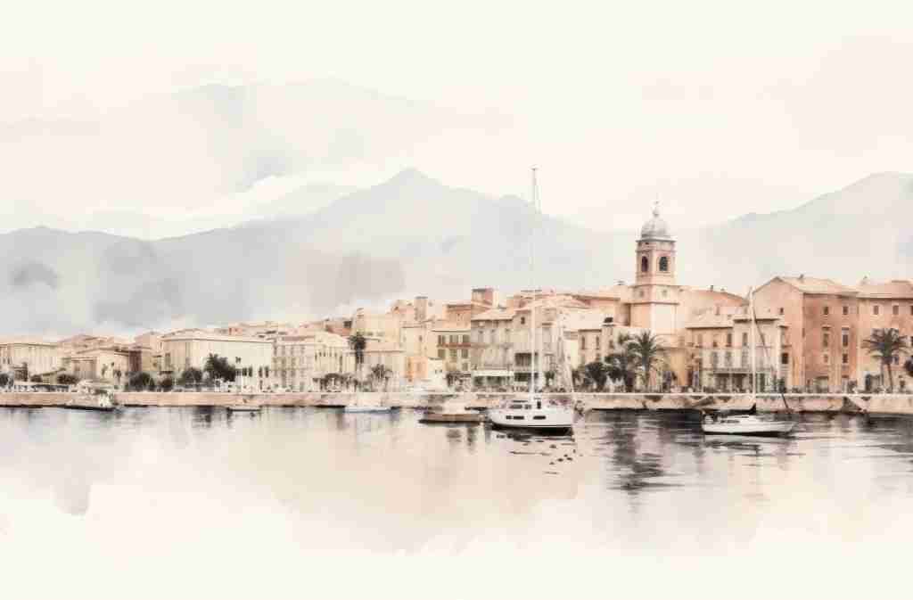Un port en Corse - Illulart: Papier peint panoramique