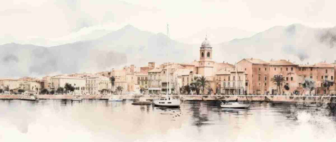 Un port en Corse - Illulart: Papier peint panoramique