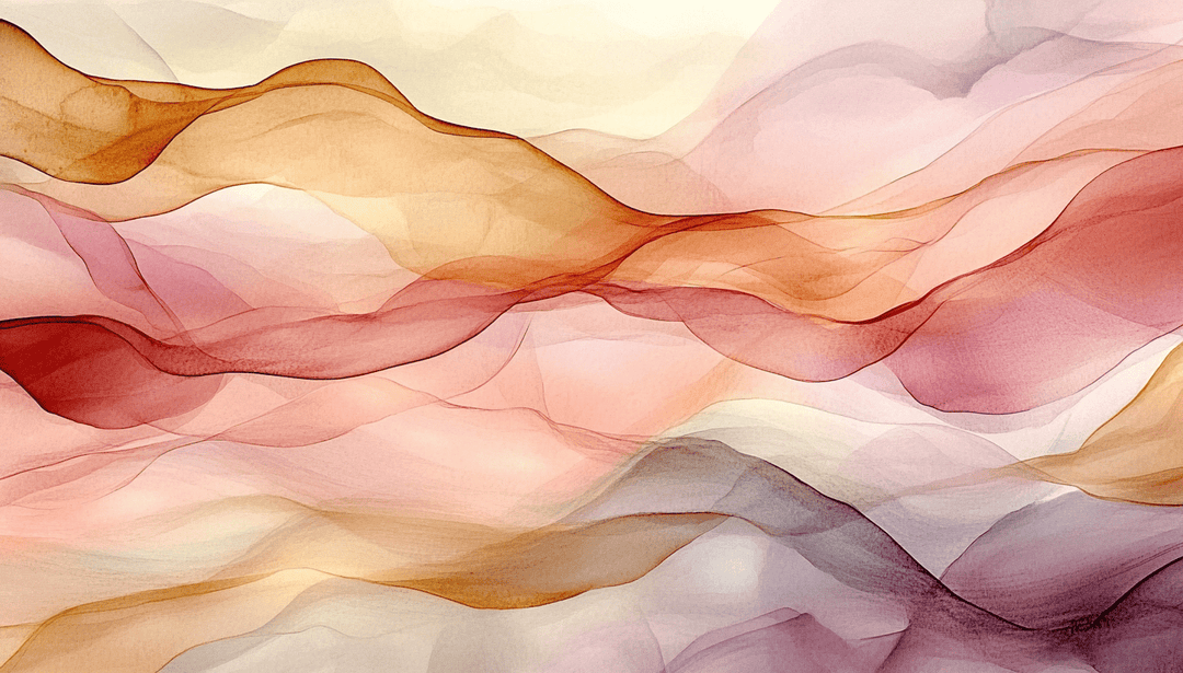 Vagues Lumineuses : Papier Peint Abstrait en Teintes Chaudes - Illulart: Papier peint panoramique