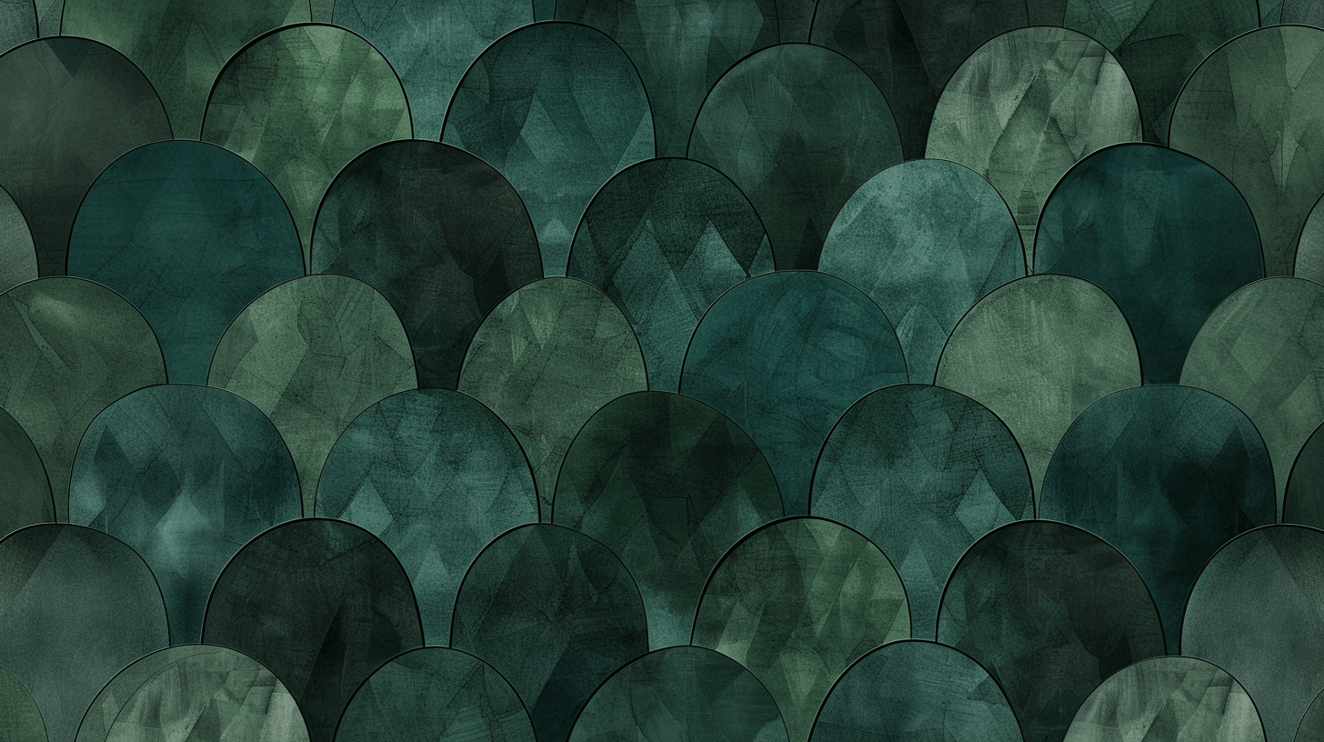 papier peint abstrait vert demi cercles