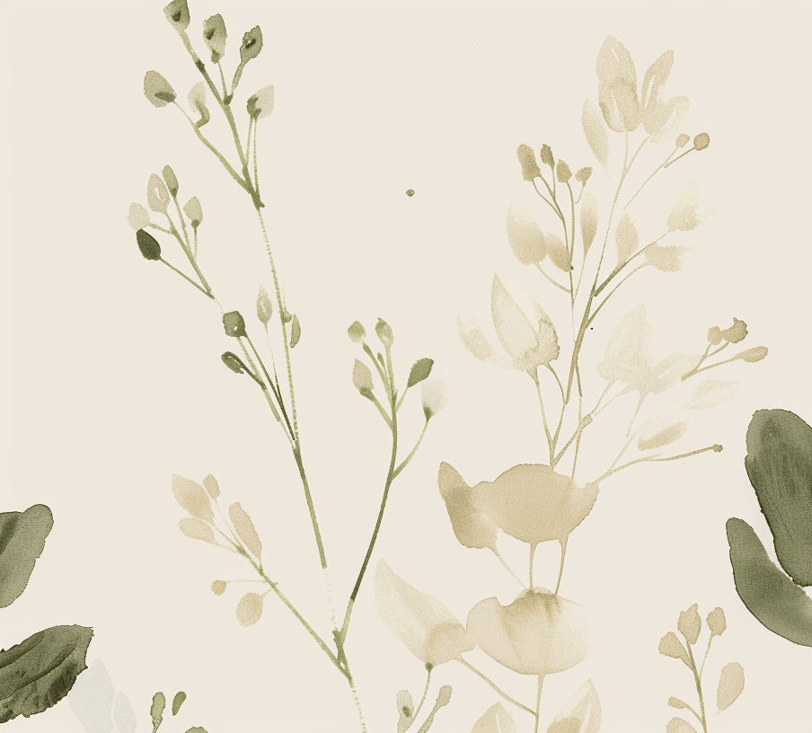 Végétation Délicate : Fraîcheur Botanique - Illulart: Papier peint panoramique