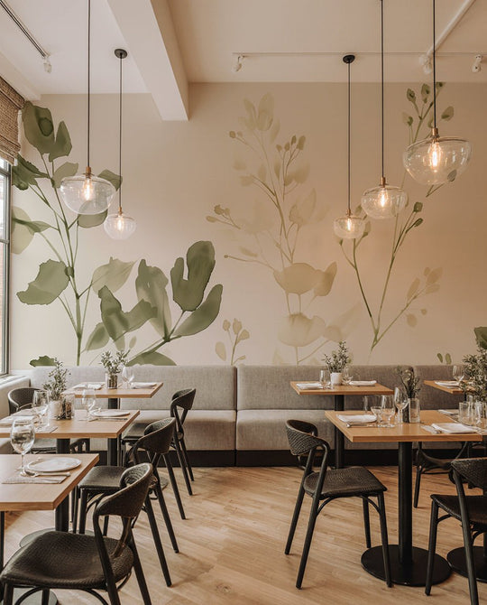 Végétation Délicate : Fraîcheur Botanique - Illulart: Papier peint panoramique