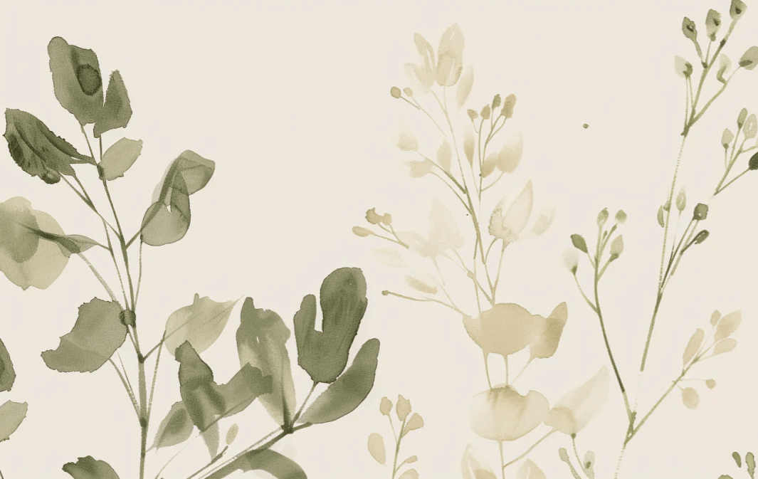 Végétation Délicate : Fraîcheur Botanique - Illulart: Papier peint panoramique