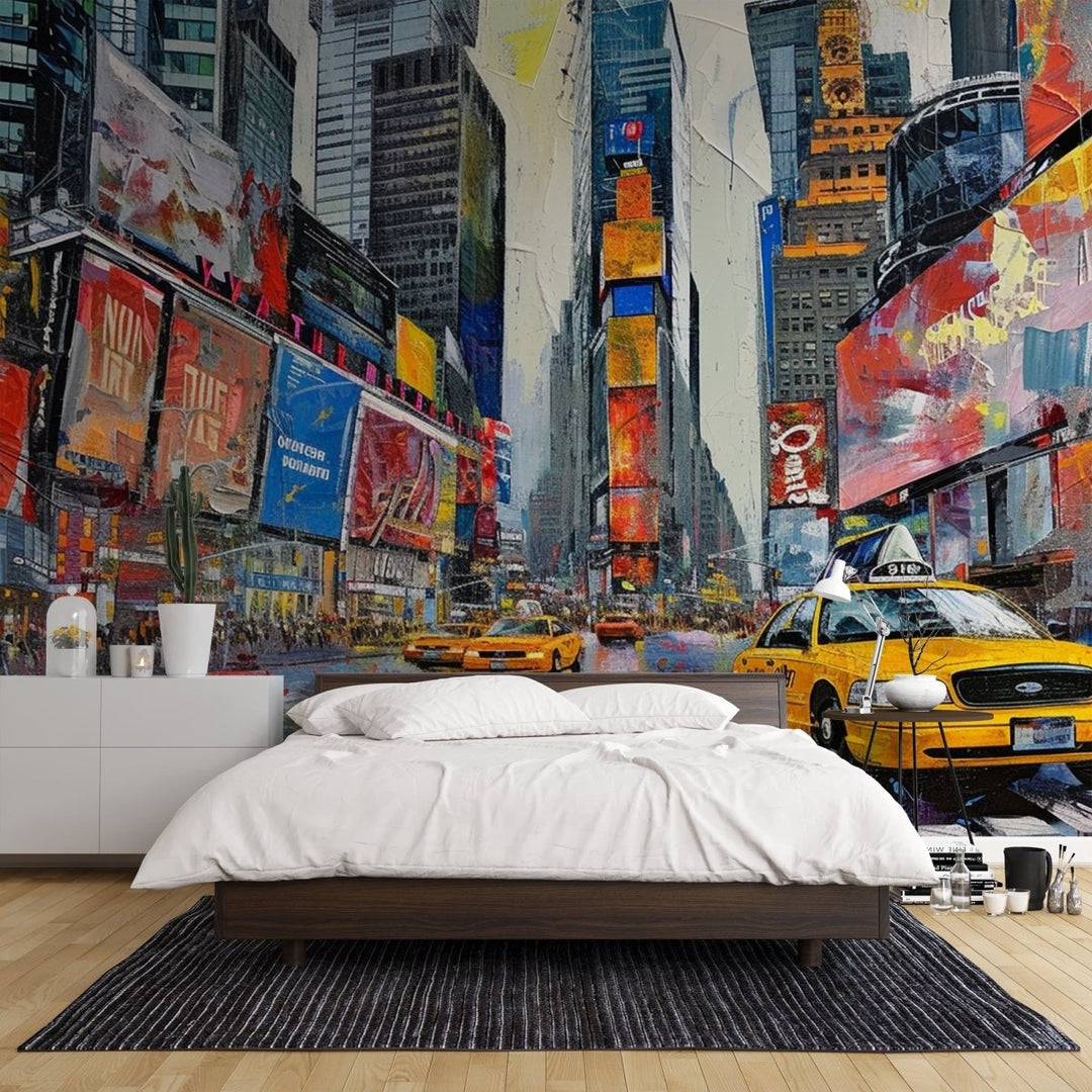 Vibrance Urbaine: Times Square en Mouvement - Illulart: Papier peint panoramique