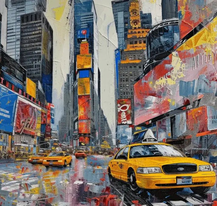 Vibrance Urbaine: Times Square en Mouvement - Illulart: Papier peint panoramique