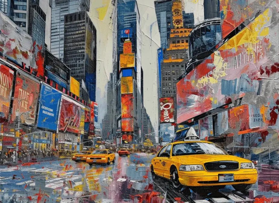Vibrance Urbaine: Times Square en Mouvement - Illulart: Papier peint panoramique
