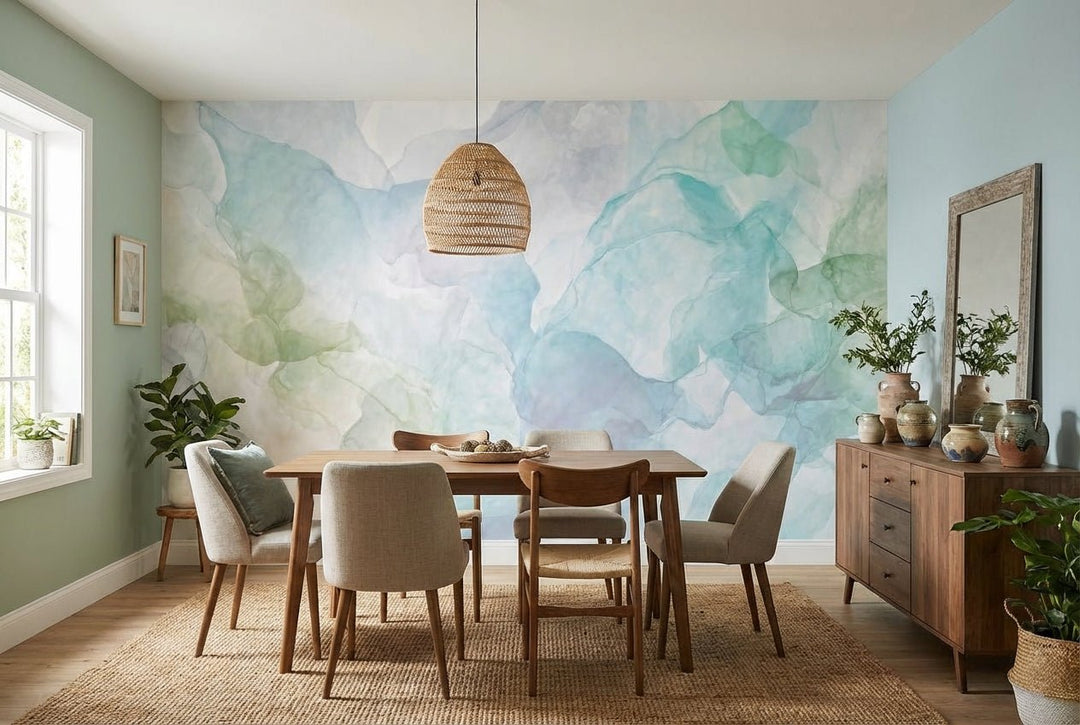 Voile Aquatique – Papier peint panoramique design - Illulart: Papier peint panoramique