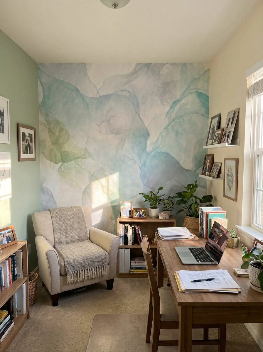 Voile Aquatique – Papier peint panoramique design - Illulart: Papier peint panoramique