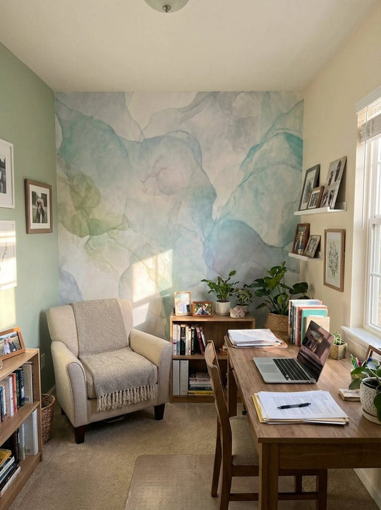 Voile Aquatique – Papier peint panoramique design - Illulart: Papier peint panoramique