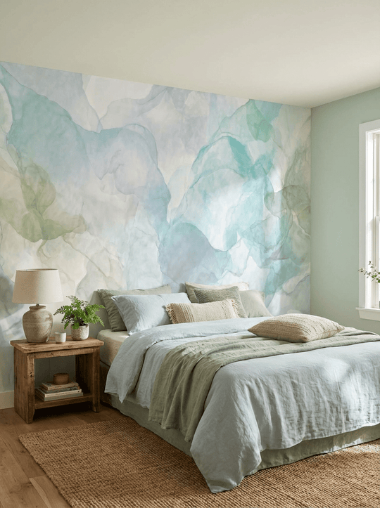 Voile Aquatique – Papier peint panoramique design - Illulart: Papier peint panoramique