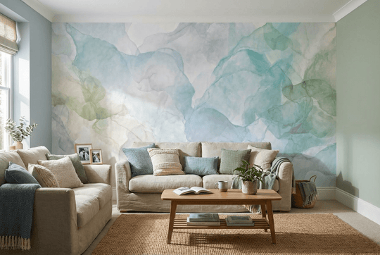 Voile Aquatique – Papier peint panoramique design - Illulart: Papier peint panoramique