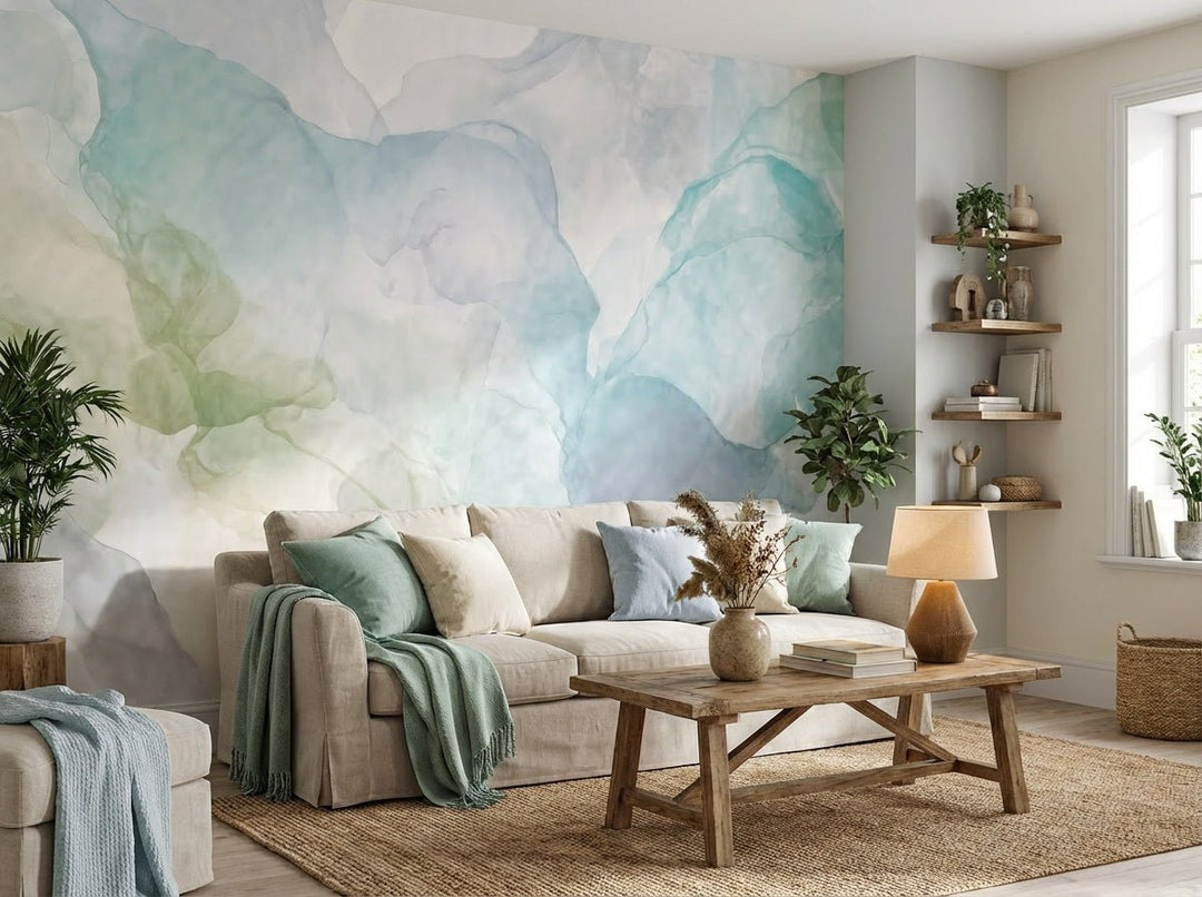 Voile Aquatique – Papier peint panoramique design - Illulart: Papier peint panoramique