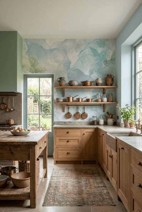 Voile Aquatique – Papier peint panoramique design - Illulart: Papier peint panoramique