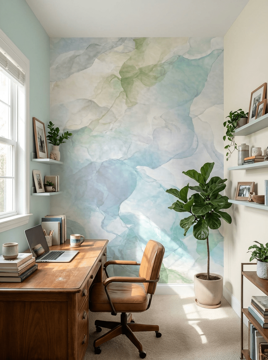 Voile Aquatique – Papier peint panoramique design - Illulart: Papier peint panoramique