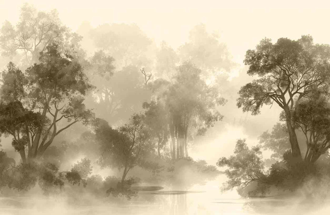 Voile de brume - Illulart: Papier peint panoramique