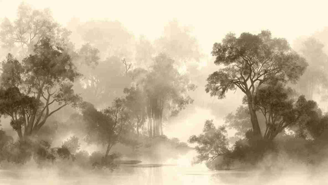 Voile de brume - Illulart: Papier peint panoramique