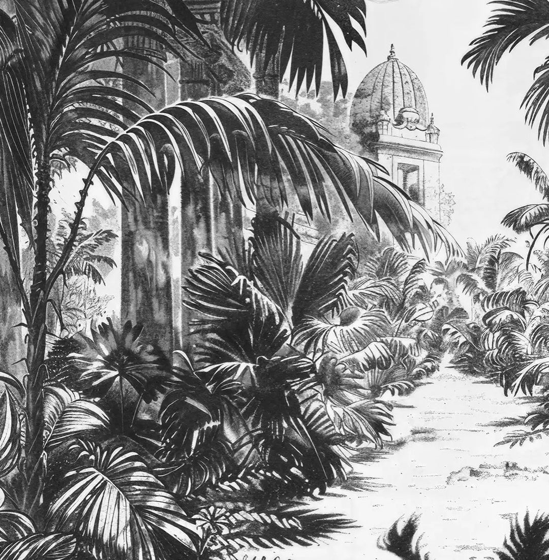 Voyage Tropical : Papier Peint Jardin Exotique Vintage - Illulart: Papier peint panoramique