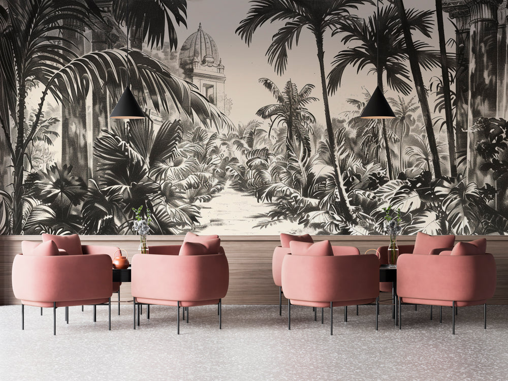 Tropical Trip: Vintage Exotic Garden Wallpaper