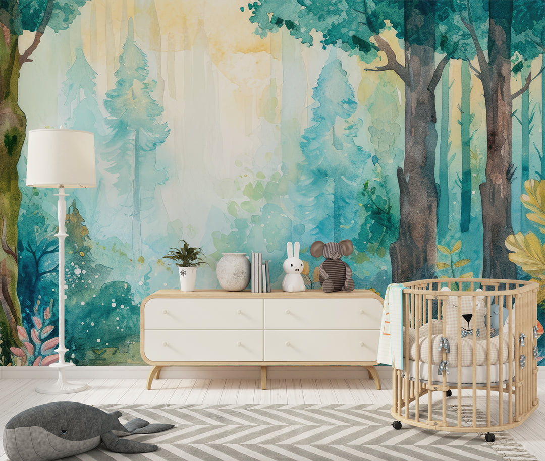 Enchanted Forest - Magical panoramic wallpaper for children's living spaces