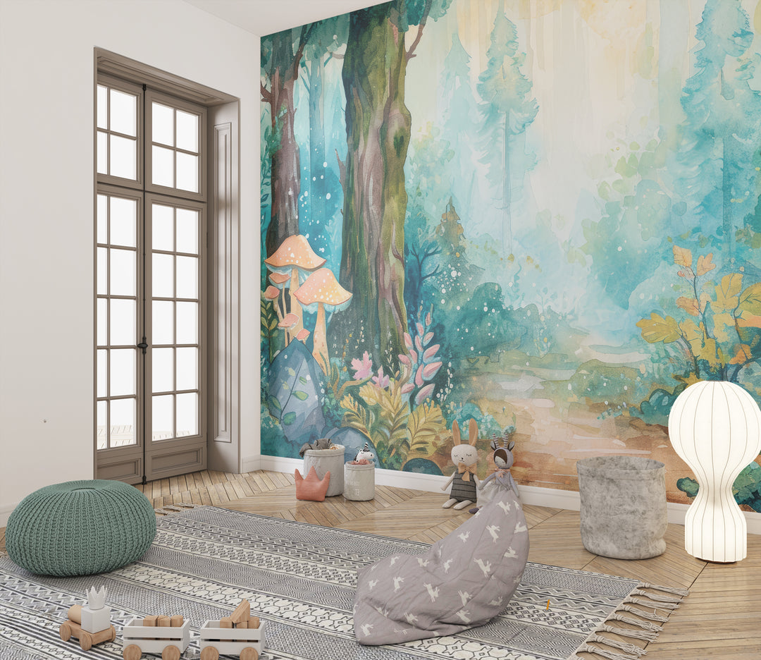 Enchanted Forest - Magical panoramic wallpaper for children's living spaces