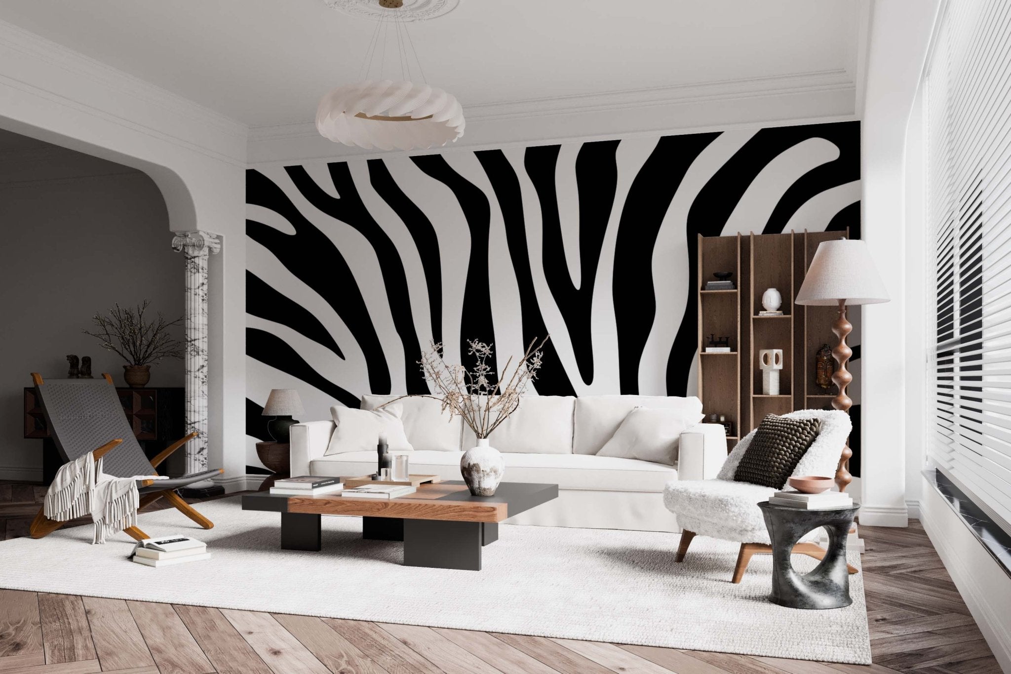 Zébrures contemporaines – Papier peint animal intemporel - Illulart: Papier peint panoramique